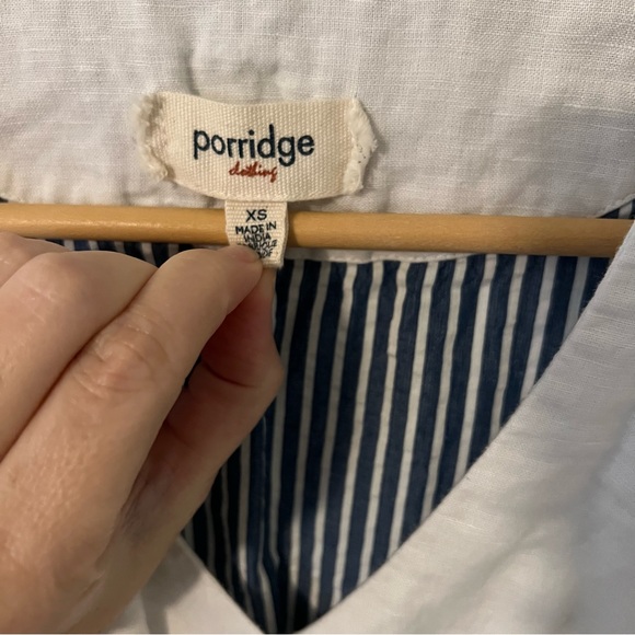 Anthropologie Porridge Linen Vest/ Striped Back - Picture 6 of 7